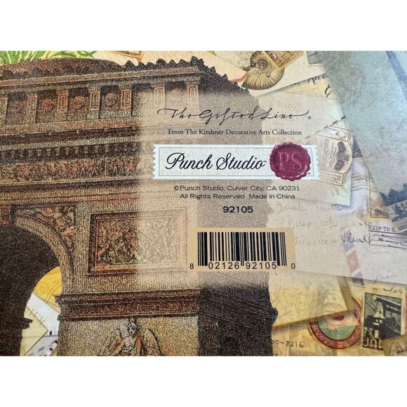 Vintage Punch Studio Eiffel Tower Paris France Keepsake Note Card Top Box Magnet - Picture 10 of 10